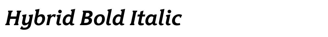 Hybrid Bold Italic
